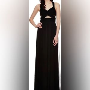 Betsy & Adam Black mesh gown sz4